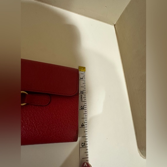 Vintage Gucci 1955 Red Pebbled Leather Long Wallet - Picture 12 of 14